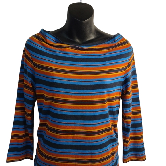 Patagonia Women's Cowl Neck 3/4 Sleeves Striped Dress  Size XS - Picture 4 of 8
